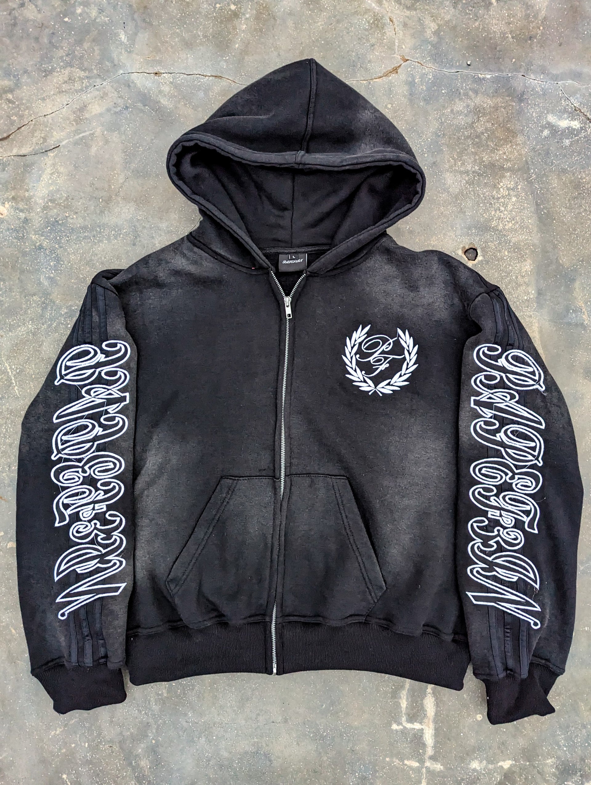 Black Dirty Swag Zip Up