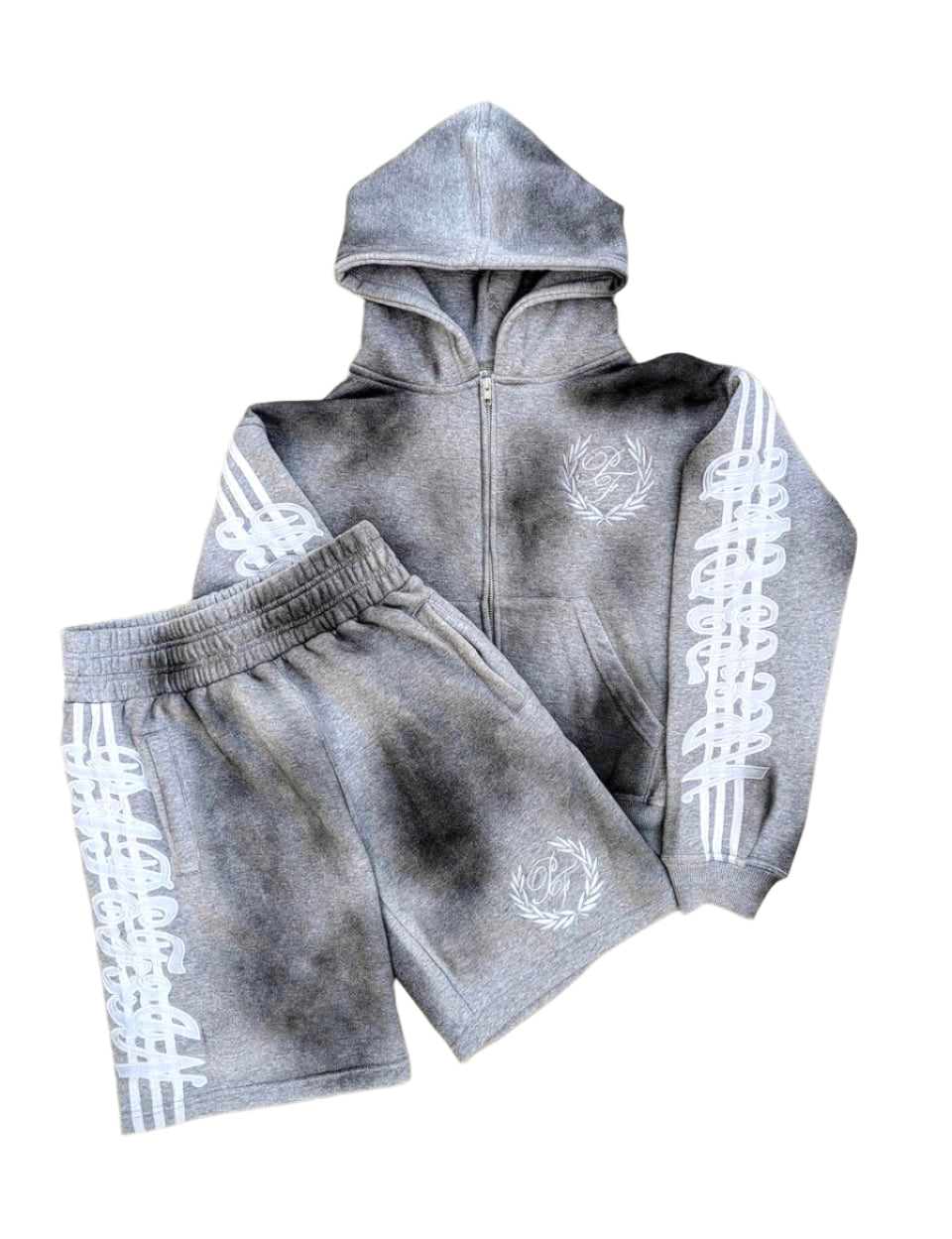 Grey Dirty Swag Short Set