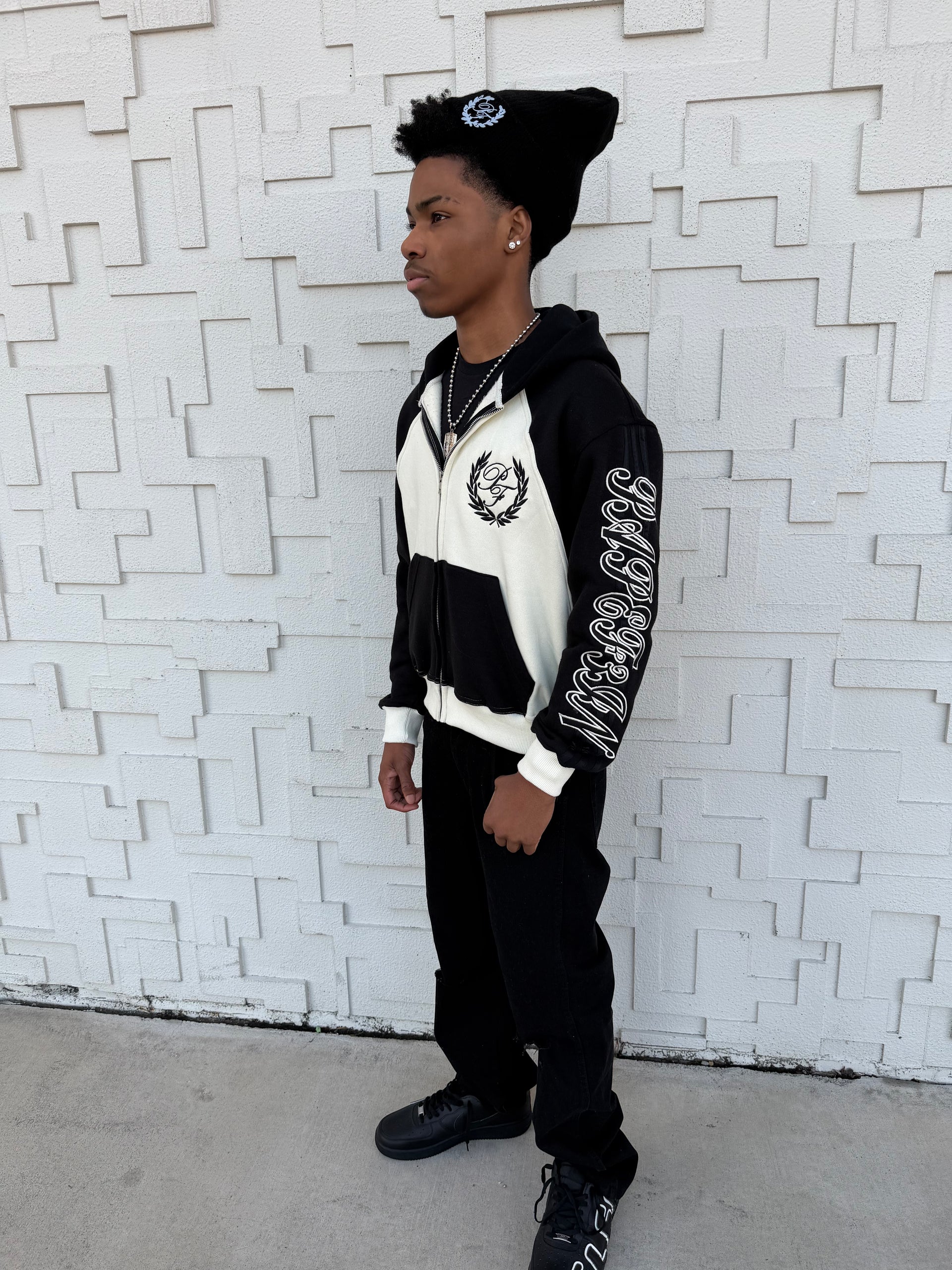 CRÈME TWO TONE ZIP UP